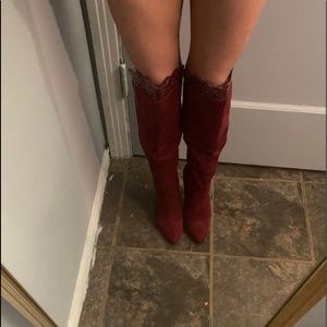 Women’s over knee boots with heel